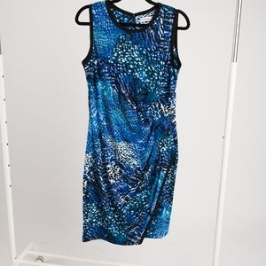 Calvin Kevin Midnight Blue Print Dress